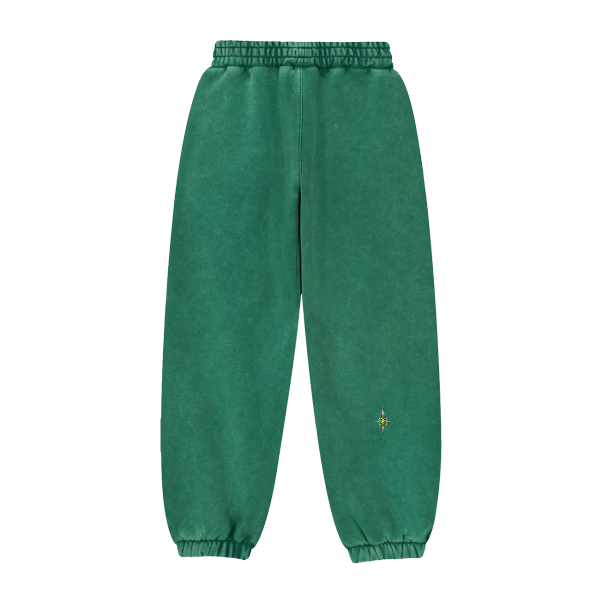 EvoCore Chrome Venom Greenwire Joggers in Dark Green, back view on a white background