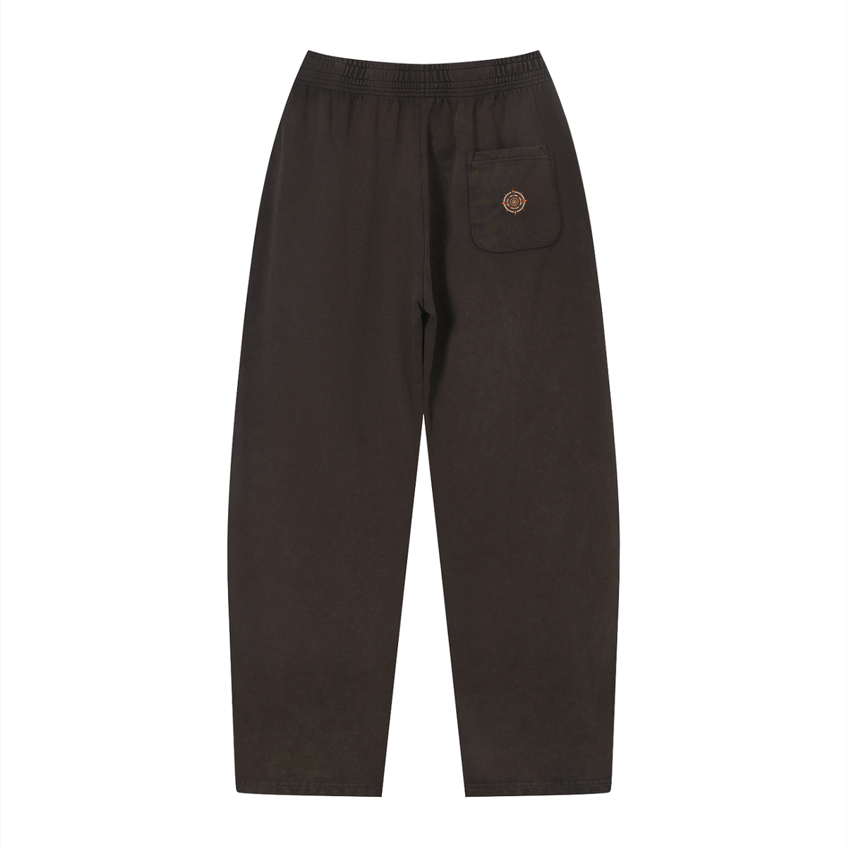 EvoCore Afterlife FM Golden Static Loose Sweatpants in Dark Purple, back view on a white background